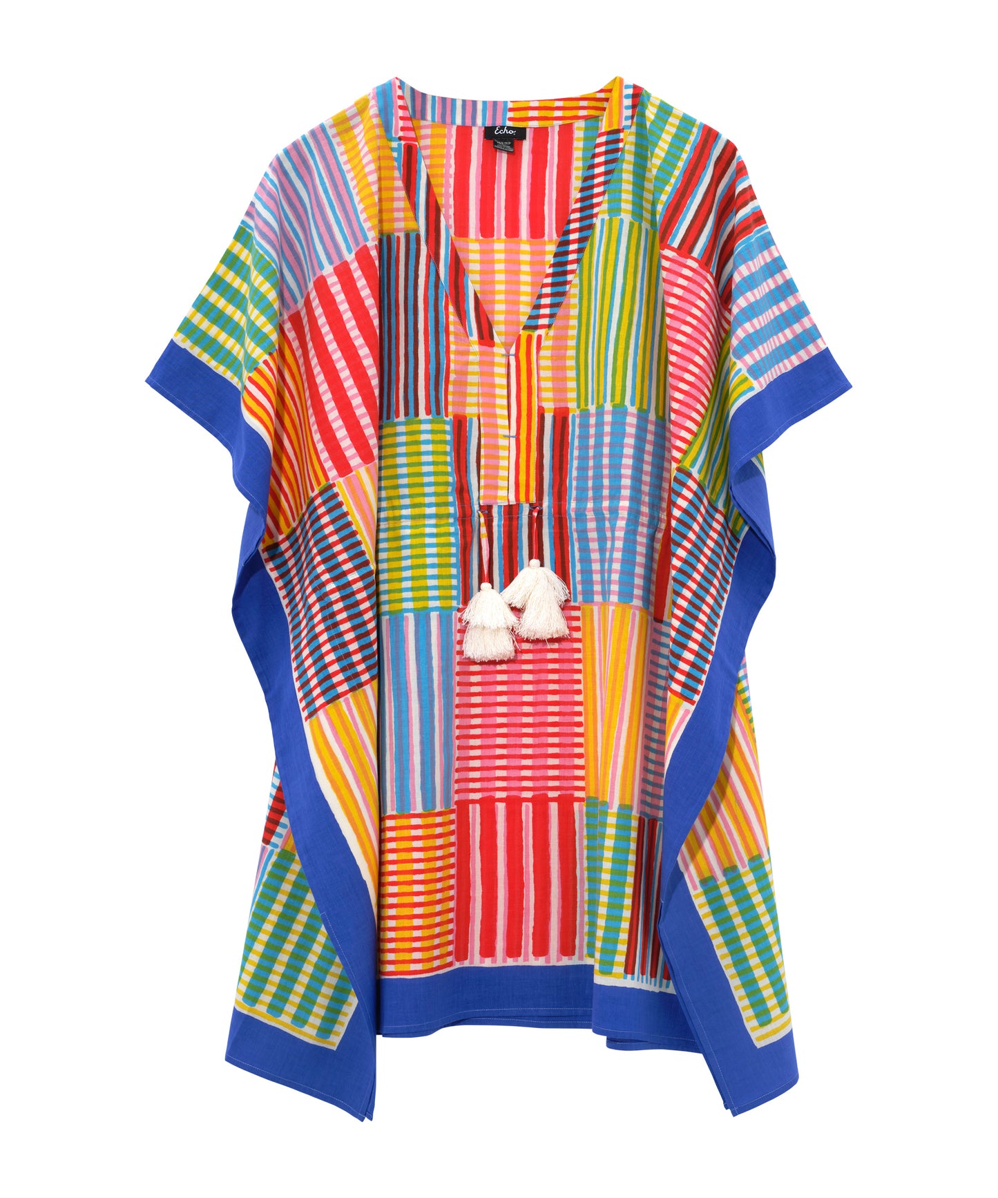 Stripe Illusion Butterfly Caftan in color multi