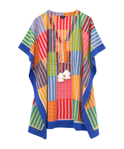 Stripe Illusion Butterfly Caftan in color multi
