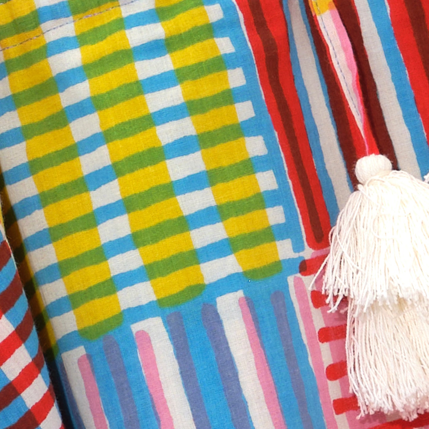 Stripe Illusion Butterfly Caftan in color multi