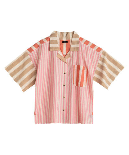 Cassis Camp Shirt in color beach pink