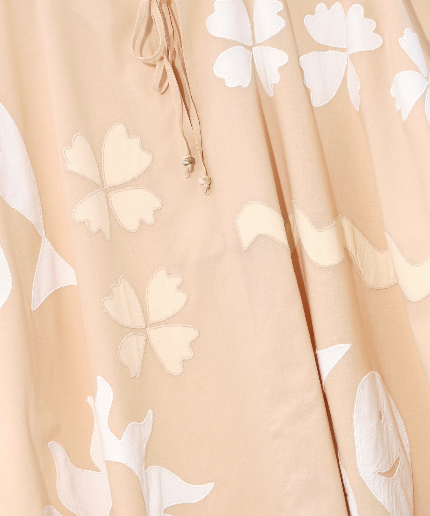 Sunup Applique Caftan in color cream