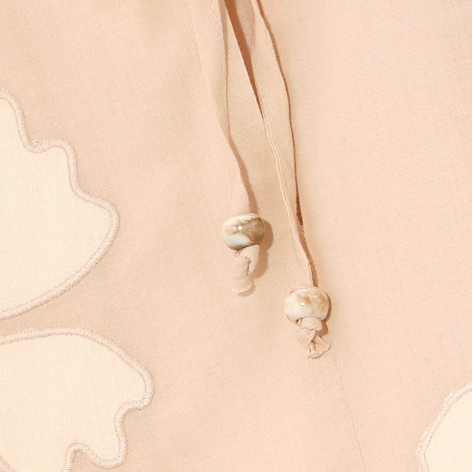 Sunup Applique Caftan in color cream