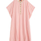 Cassis Henley Caftan in color beach pink