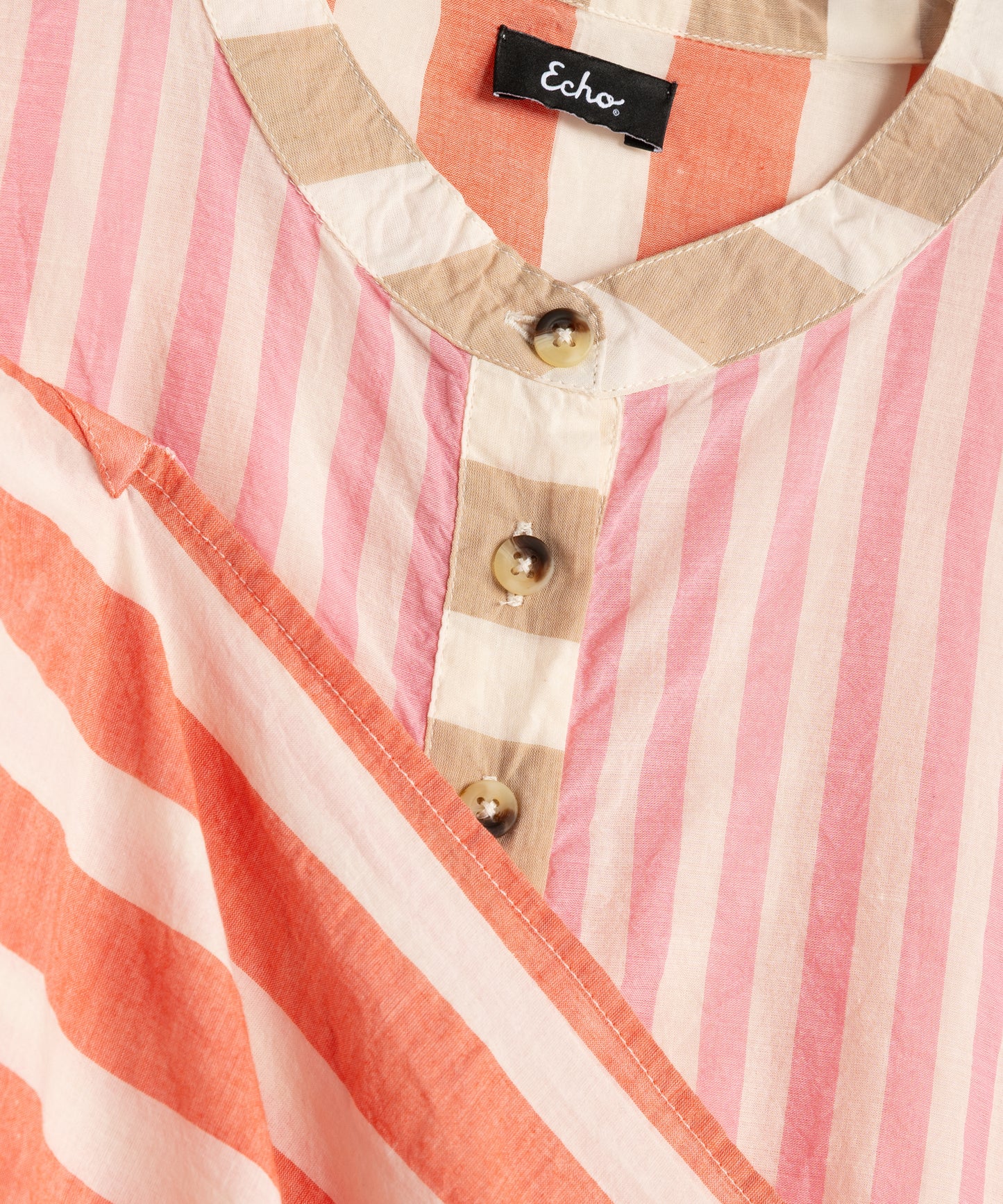 Cassis Henley Caftan in color beach pink