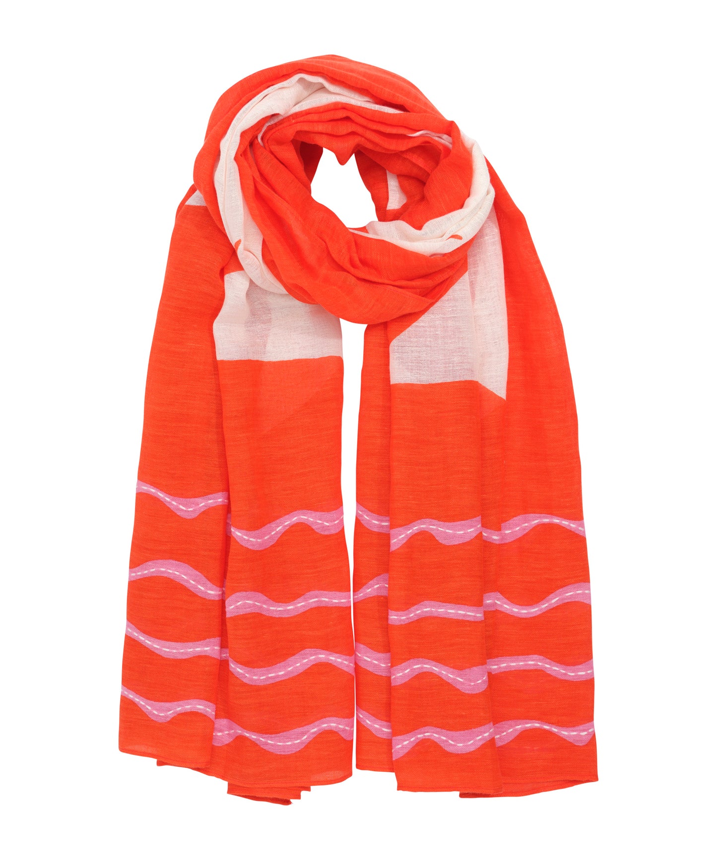 Catch Of The Day Sarong in color fiesta orange