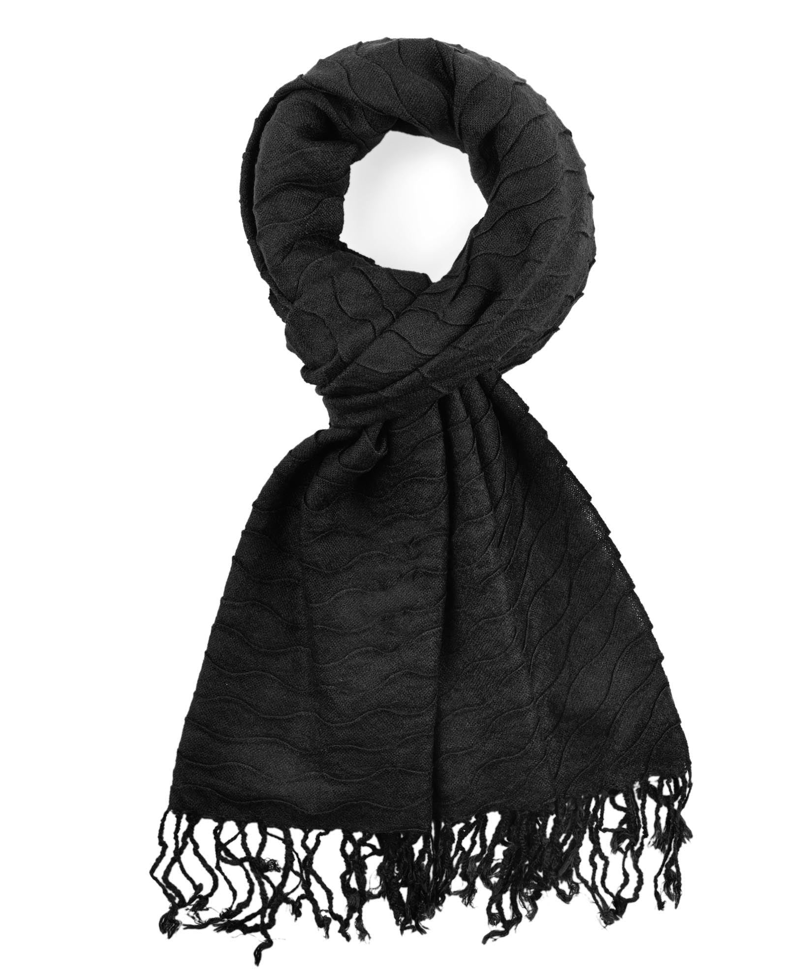 Soft Woven Pineapple Pleat in color Black