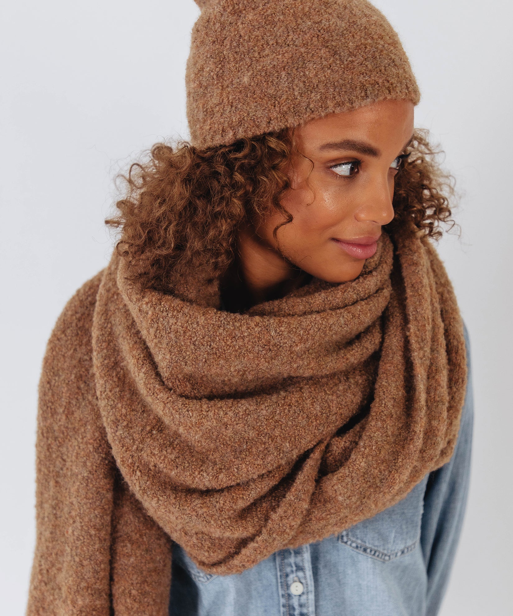 Echo New York エコー Teddy Boucle Blanket Wrap レディース-