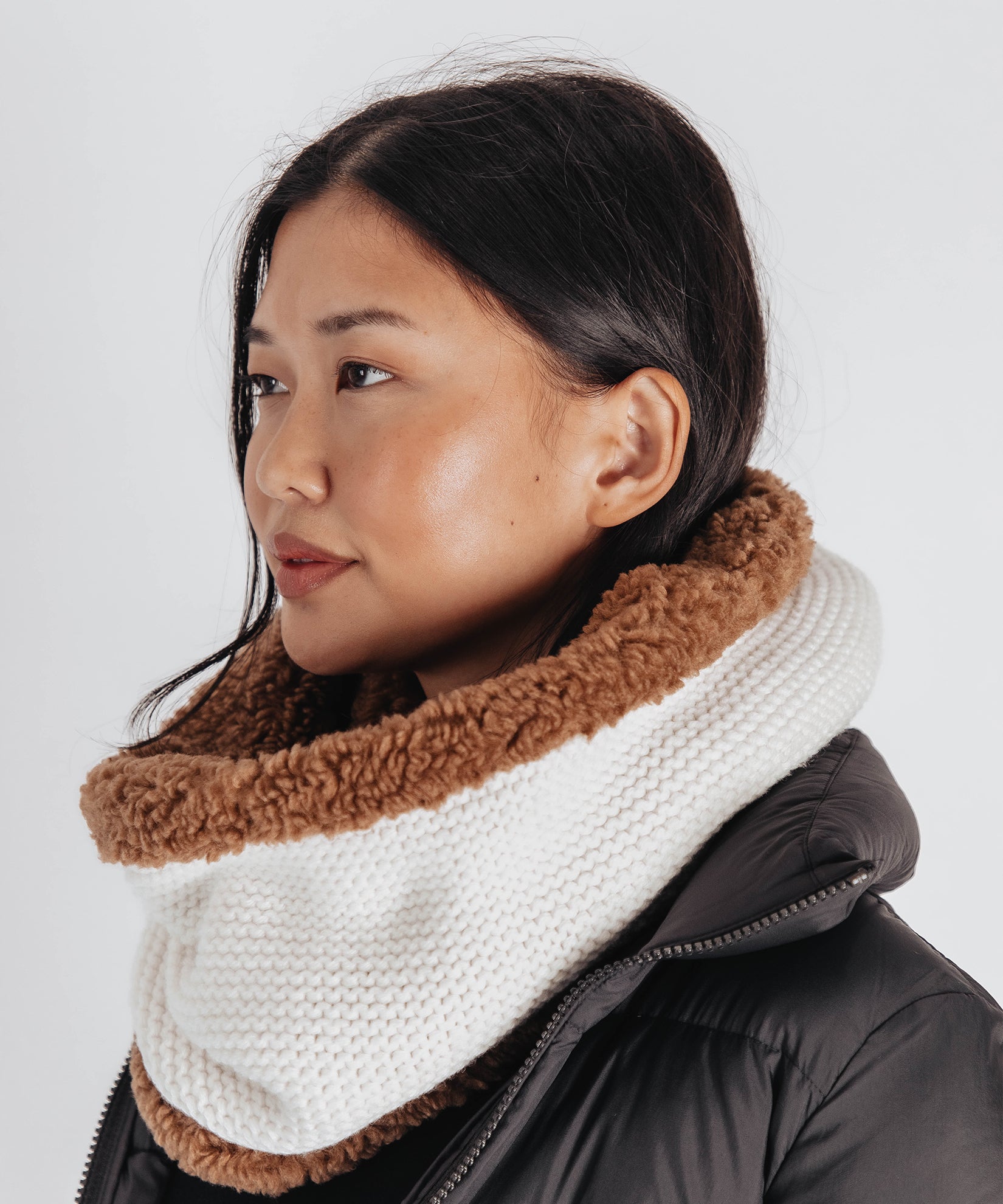 Reversible Recycled Sherpa Snood