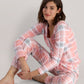 Pink Plaid Jogger Gift Set in color Pink Plaid