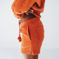 Double Gauze Beach Shorts in color Sienna