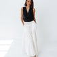 Double Gauze Tiered Breeze Skirt in color Cream