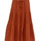 Double Gauze Tiered Breeze Skirt in color Sienna