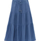 Double Gauze Tiered Breeze Skirt in color Infinity Blue