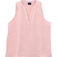Double Gauze Sleeveless Top in color Rosewater