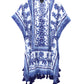 Sketchy Scroll Caftan in color Vista Blue