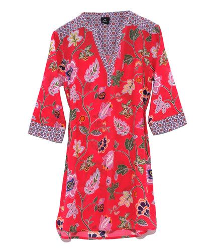 Wanderlust Tunic Dress in color Hibiscus