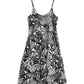 Woodcut Floral Lilou Dress in color Black