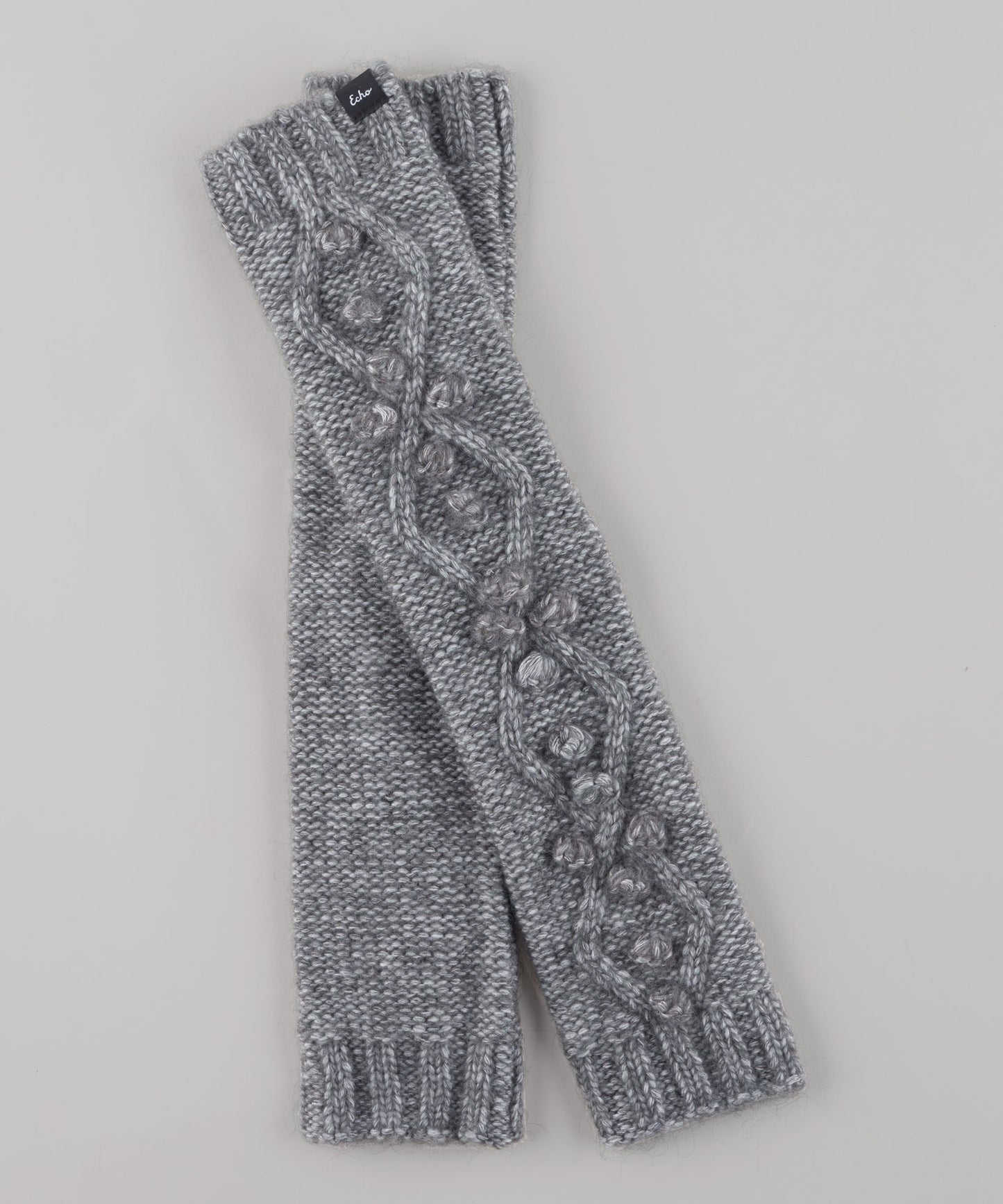 Argyle Textured Arm Warmer in color Echo Charcoal