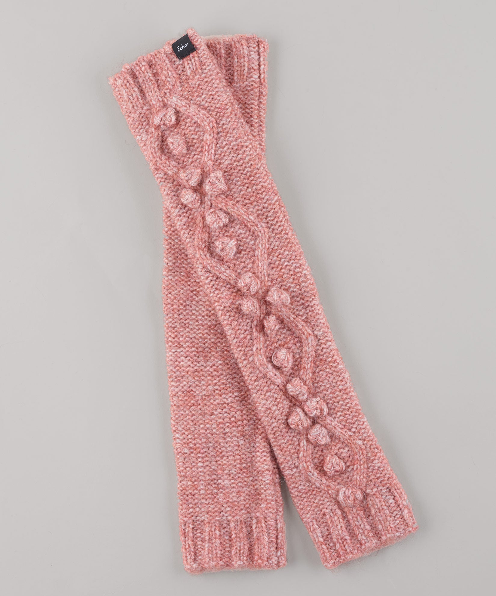 Argyle Textured Arm Warmer in color Rose Gold