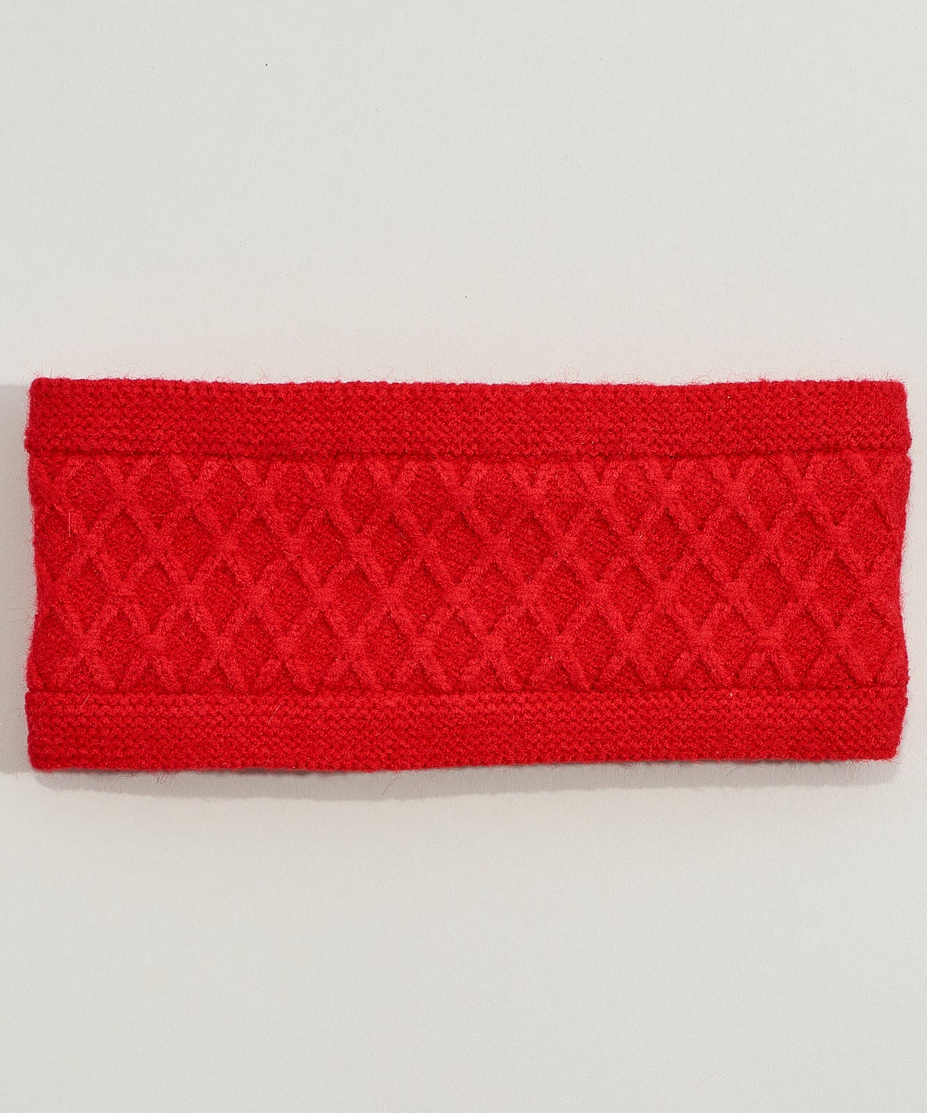 Diamond Cable Headband in color Cherry Red