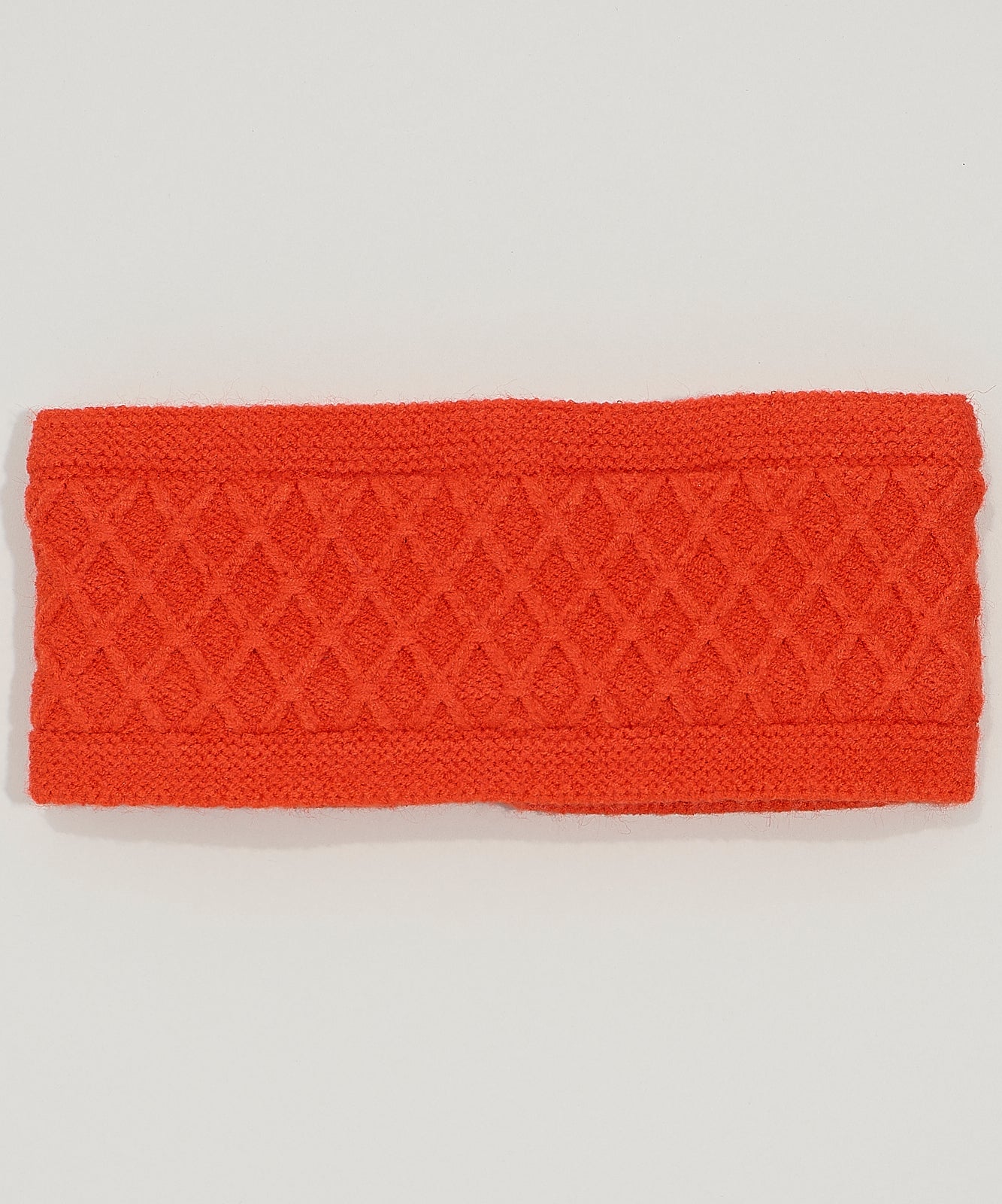 Diamond Cable Headband in color Orange Poppy