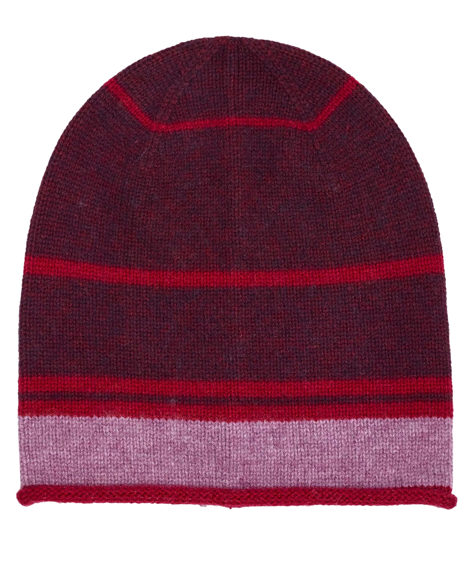 Colorblock Luxe Beanie in color Fig