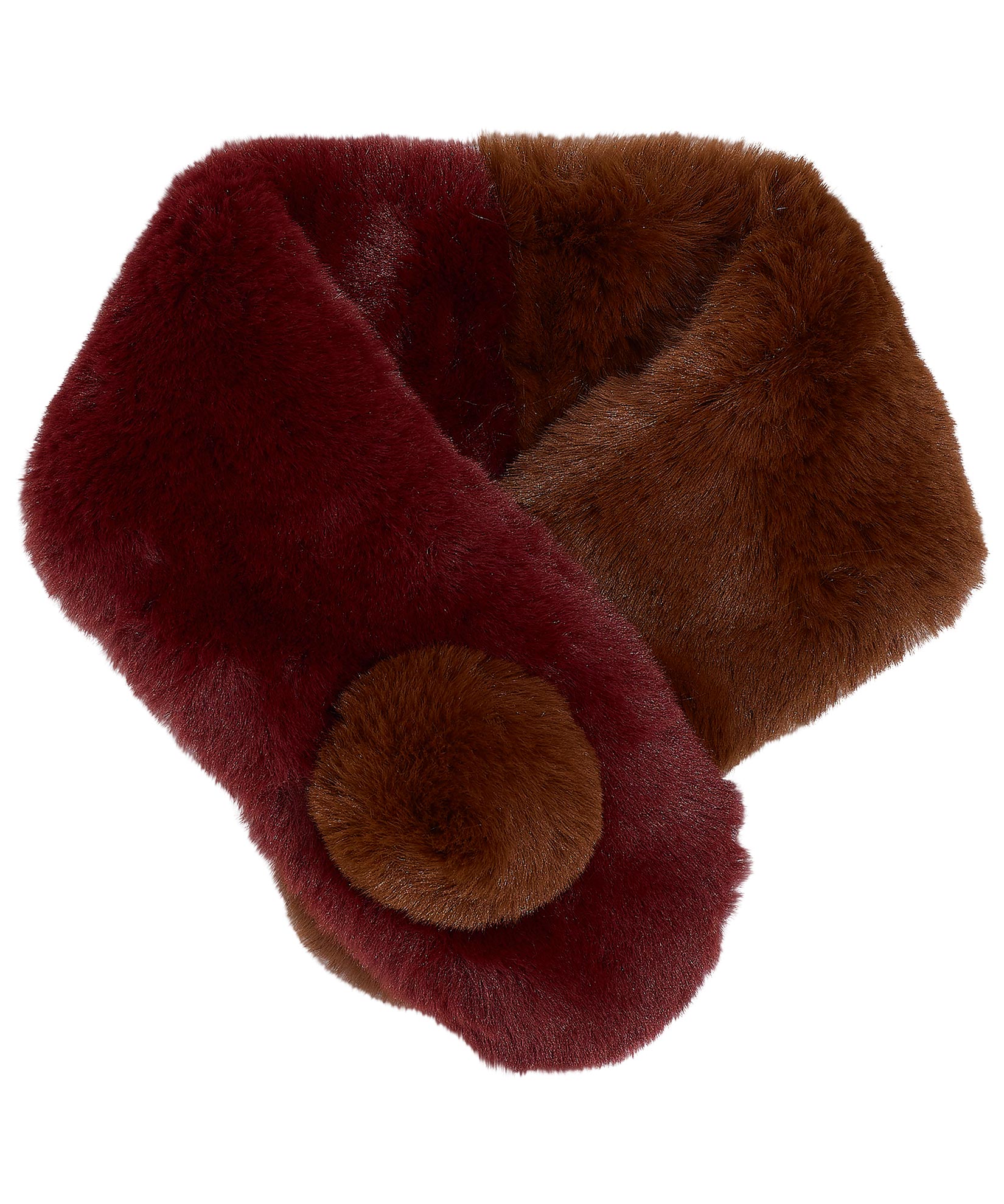 Neck Warmer Pull-through With Pom in color Boysenberry