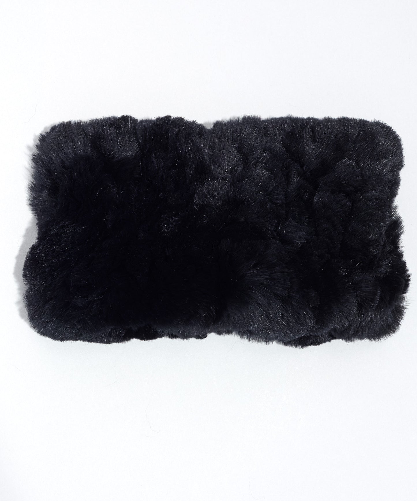 Fur Headband Neckwarmer in color Echo Black