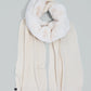 Faux Fur Knit Scarf in color Echo Ivory