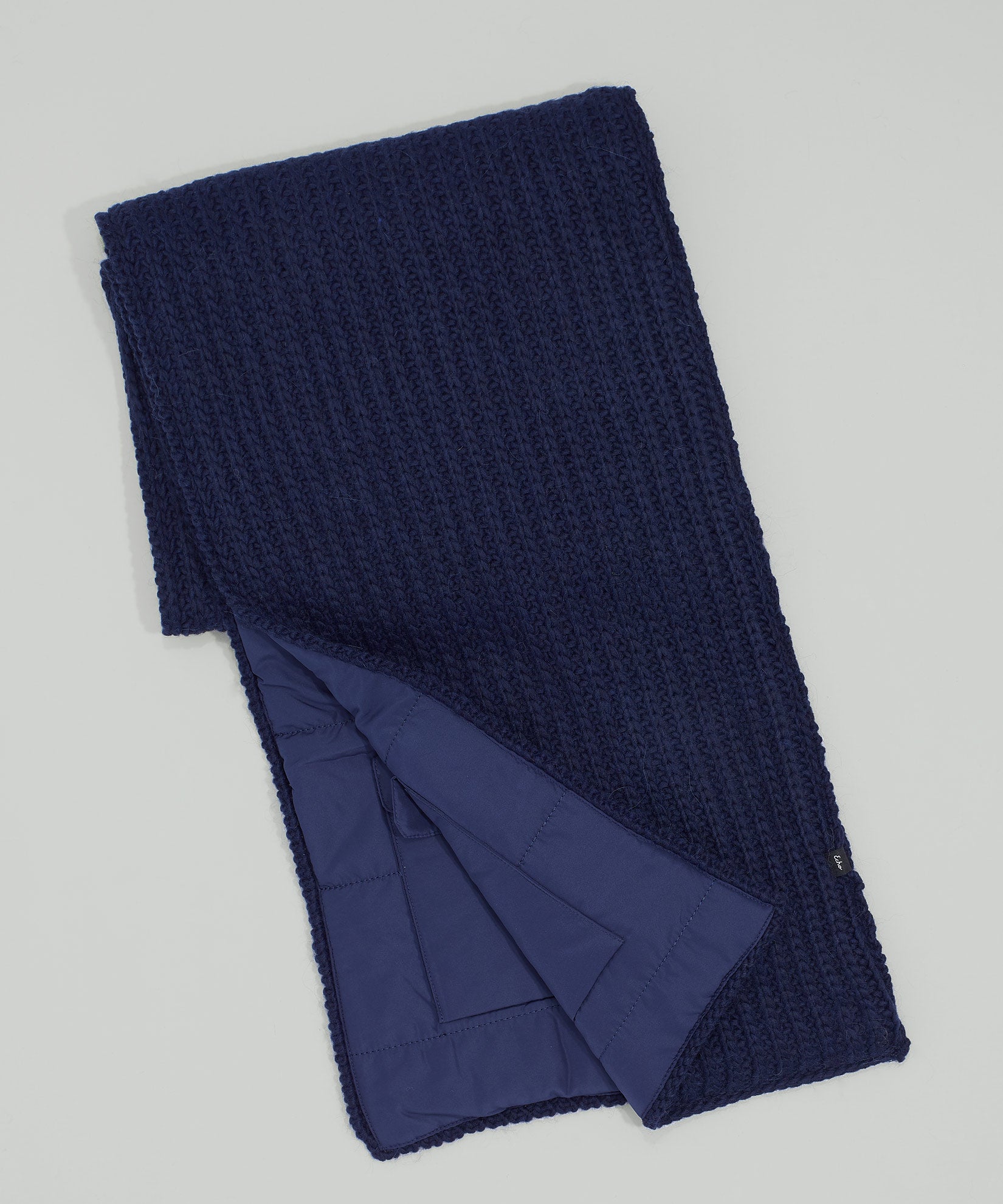Reversible Muffler With Pockets in color Echo Navy