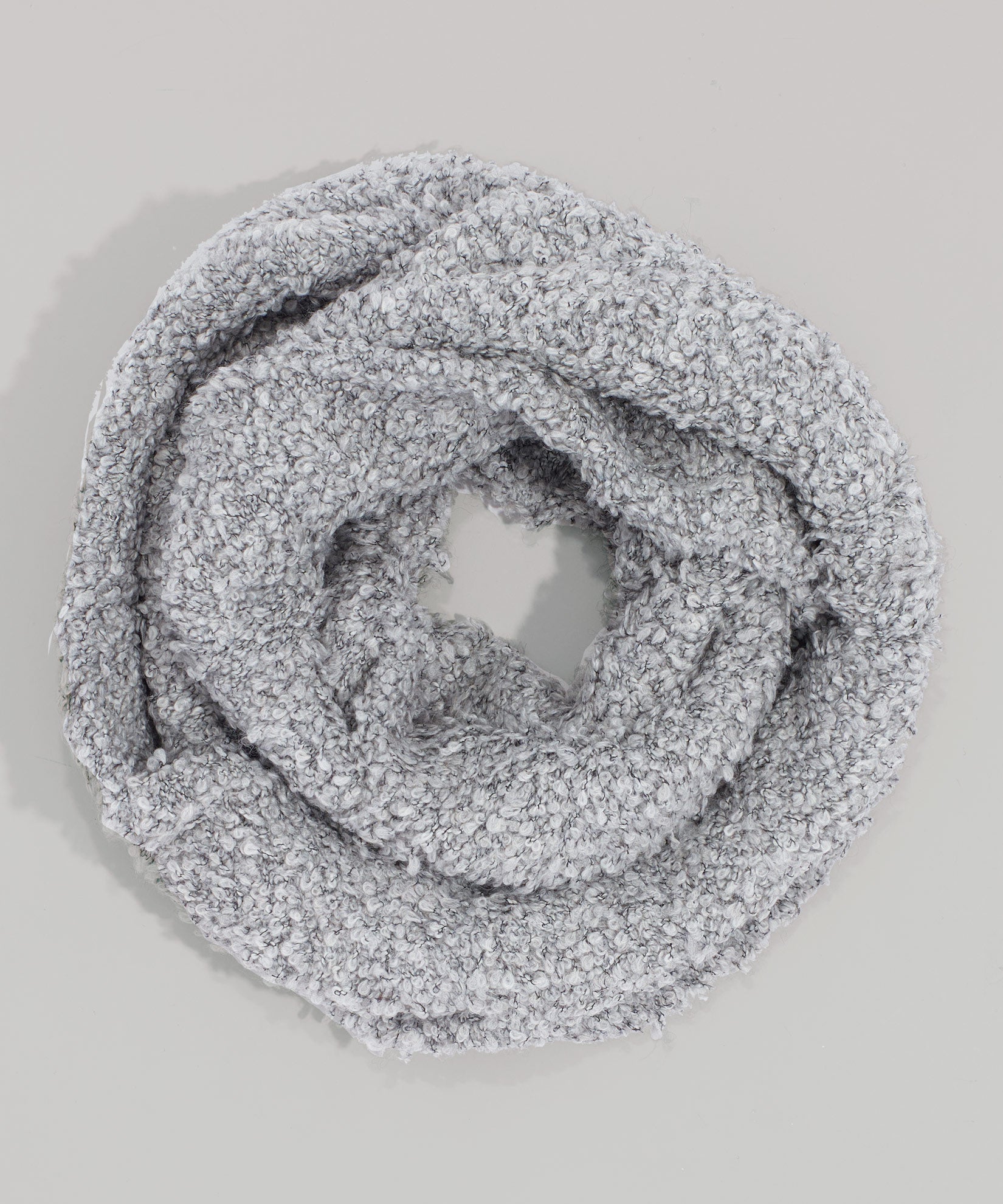 Boucle Double Layered Snood in color Echo Silver