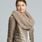 Boucle Double Layered Snood in color Teak