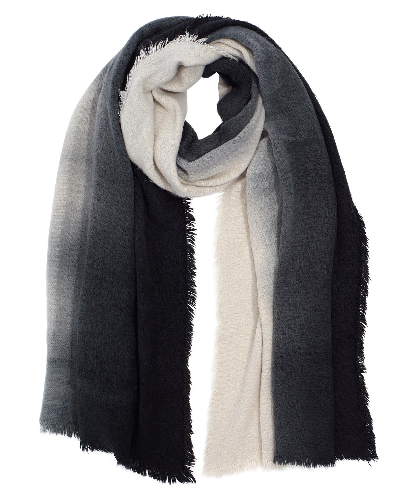 Brushed Ombre Scarf in color Echo Black