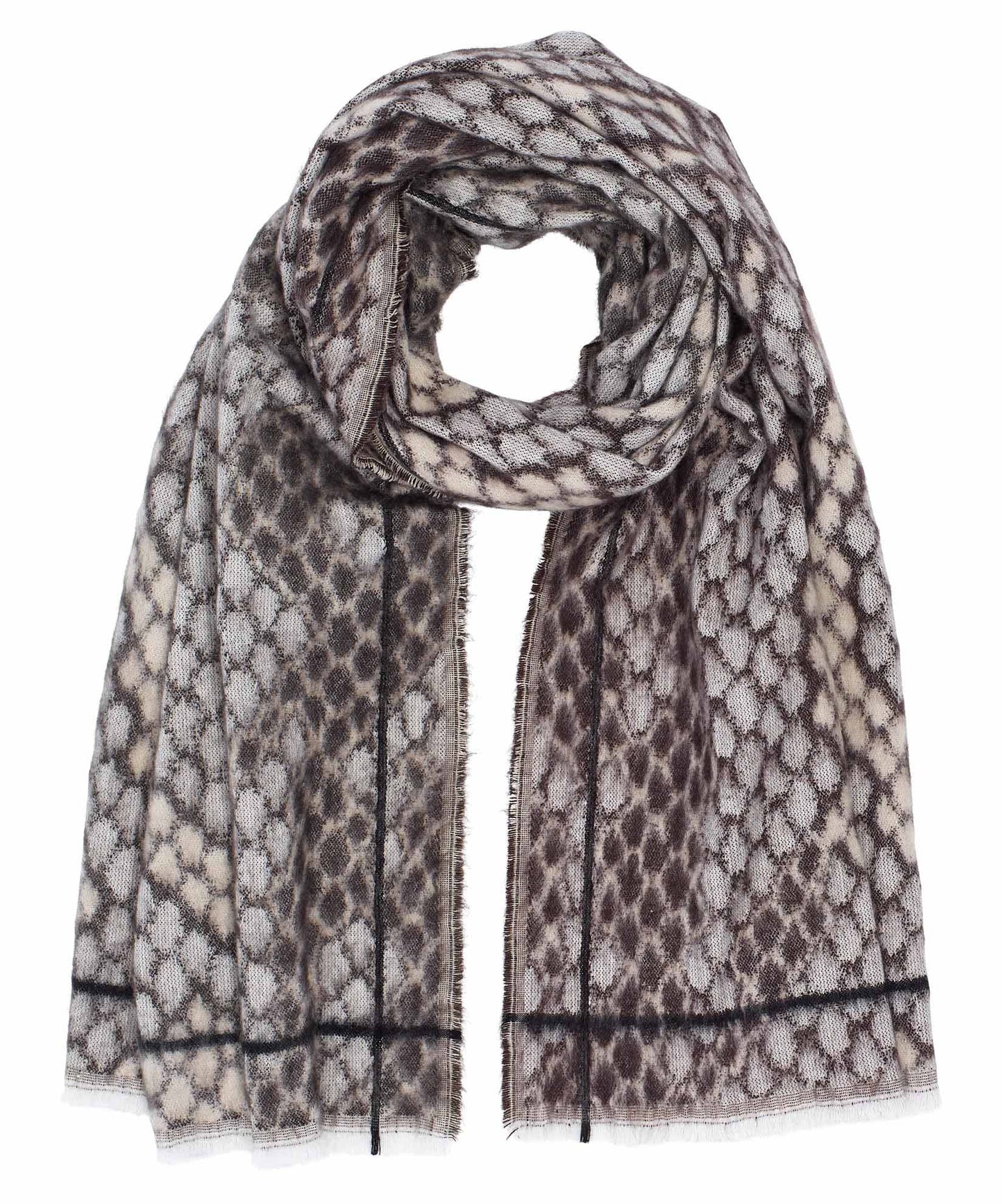 Python Jacquard Scarf in color Marshmallow