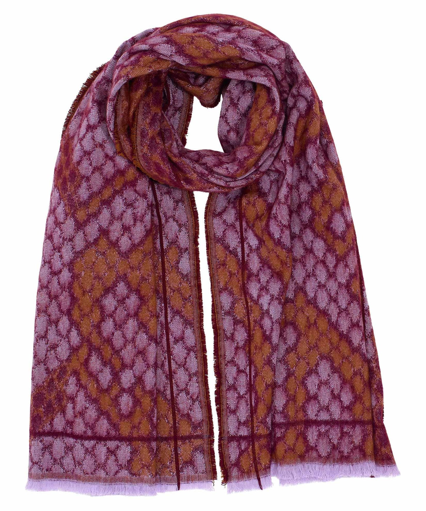 Python Jacquard Scarf in color Lilac