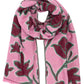 Graphic Floral Jacquard Scarf in color Rose