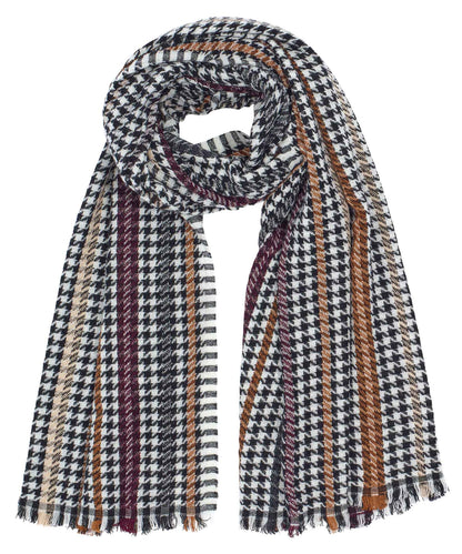 Highlighter Houndstooth Scarf in color Echo Black