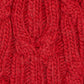 Twisted Cable Pom Hat in color Rouge