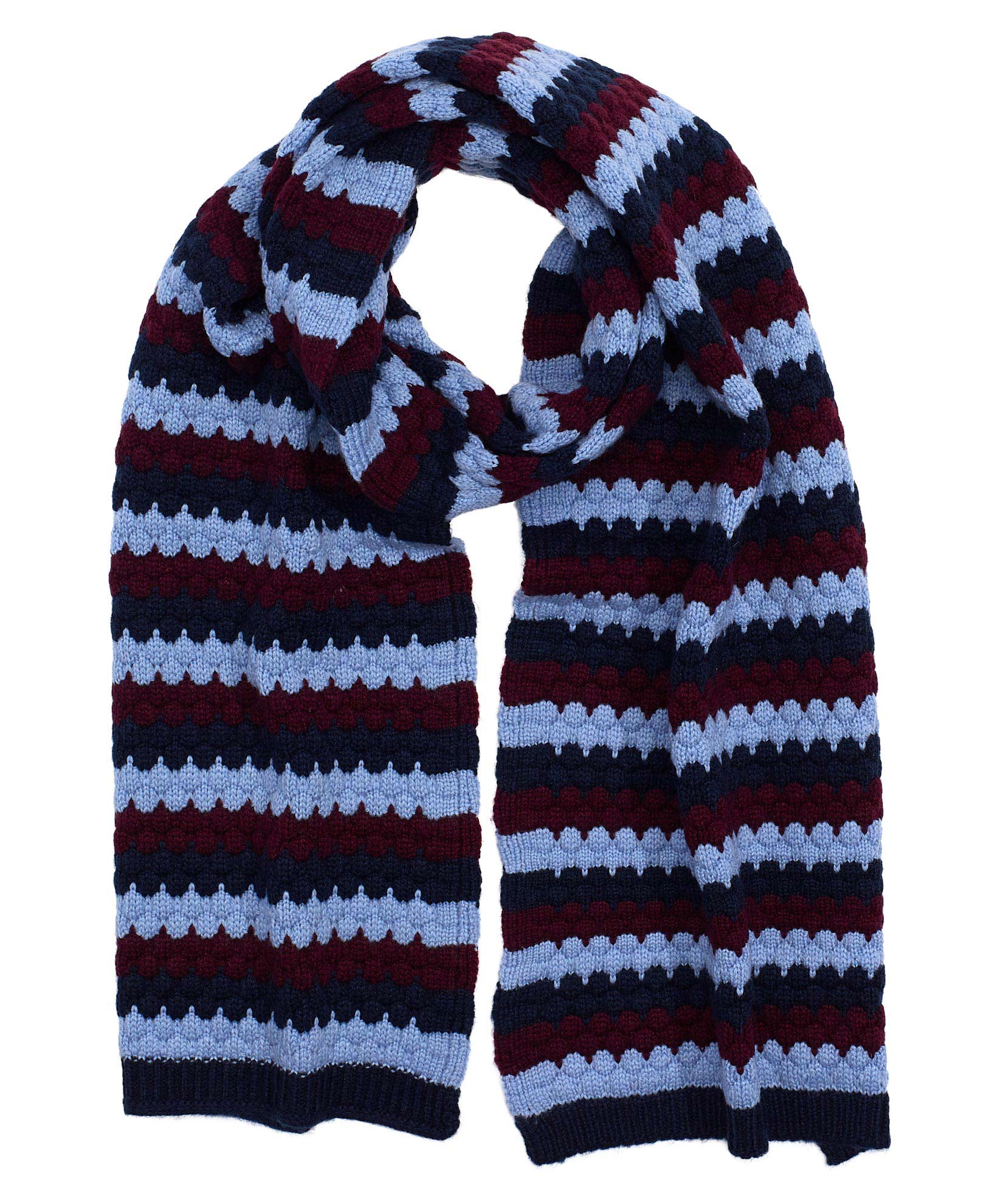 Recycled Bubble Scarf in color Navy
