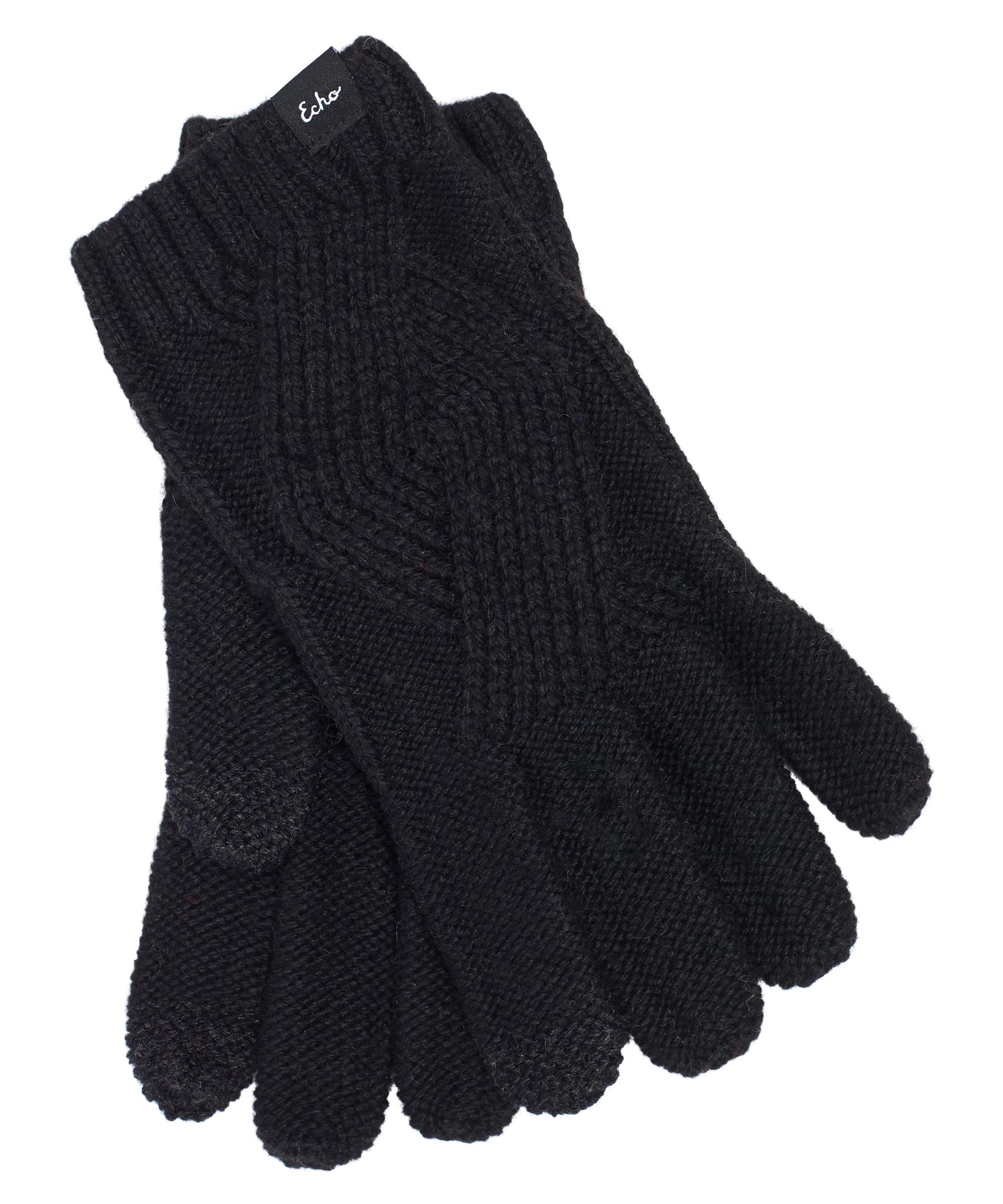Recycled Cable Glove in color Black