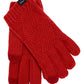 Recycled Cable Glove in color Ruby Red