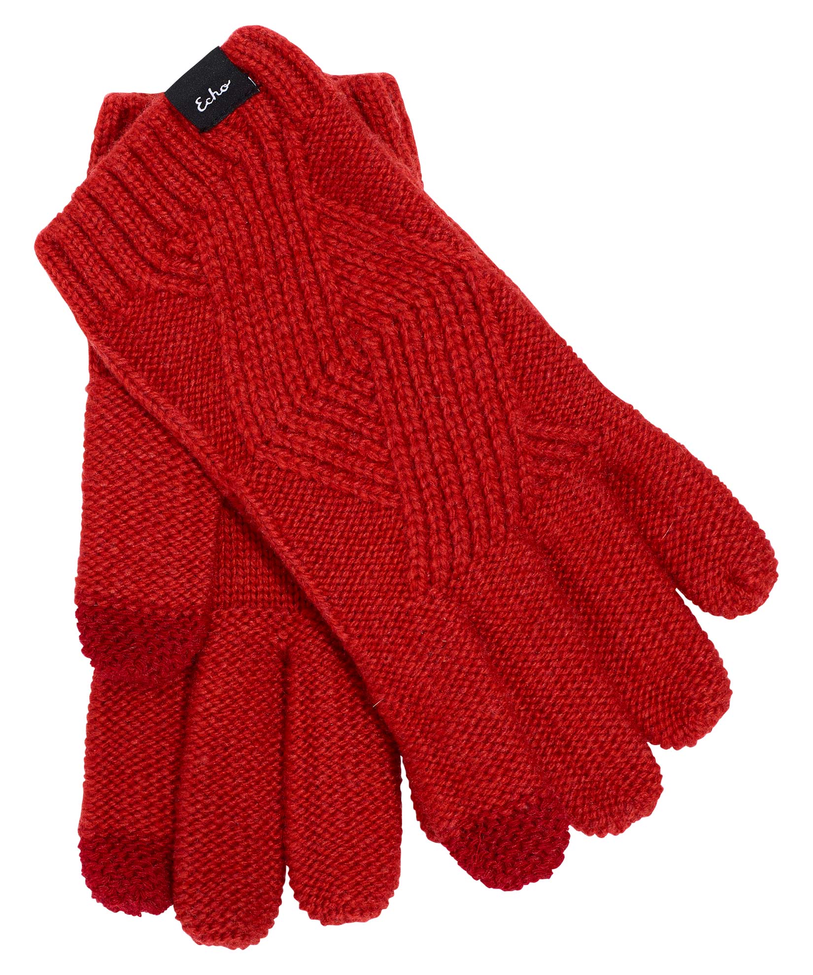 Recycled Cable Glove in color Ruby Red