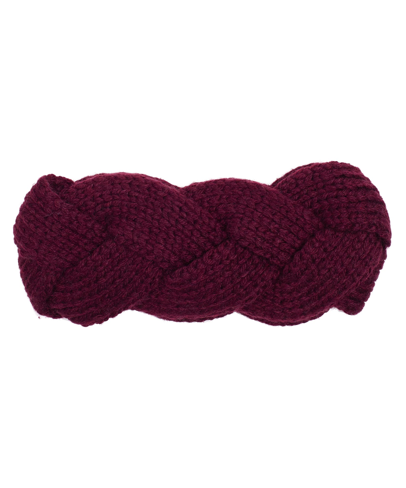 Recycled Cable Headband in color Garnet