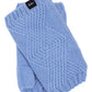 Recycled Cable Fingerless Glove in color Blue Sky