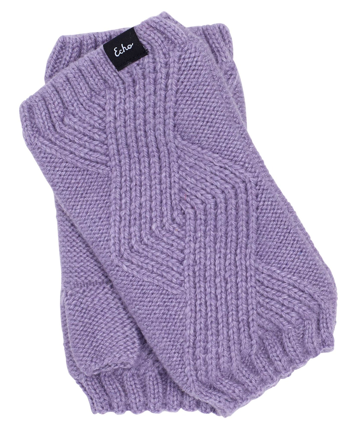 Recycled Cable Fingerless Glove in color Iris