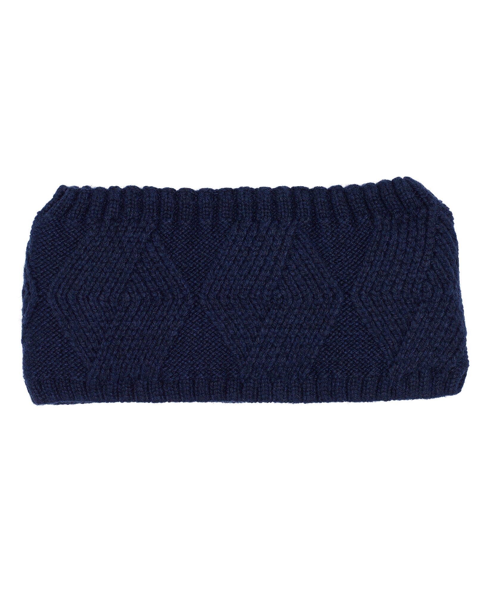 Recycled Cable Headband in color Navy
