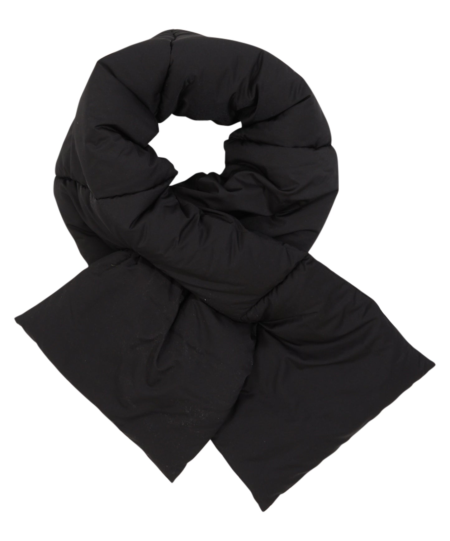 Solid Puffer Scarf in color Black