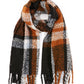 Boucle Plaid Scarf in color Black