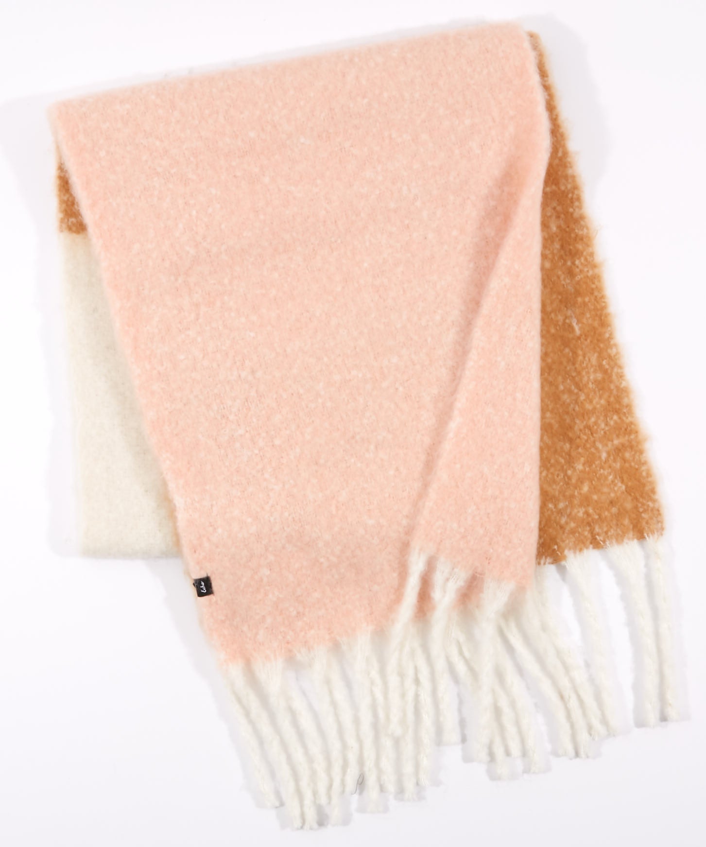 Brushed Blocked Scarf in color Oatmeal