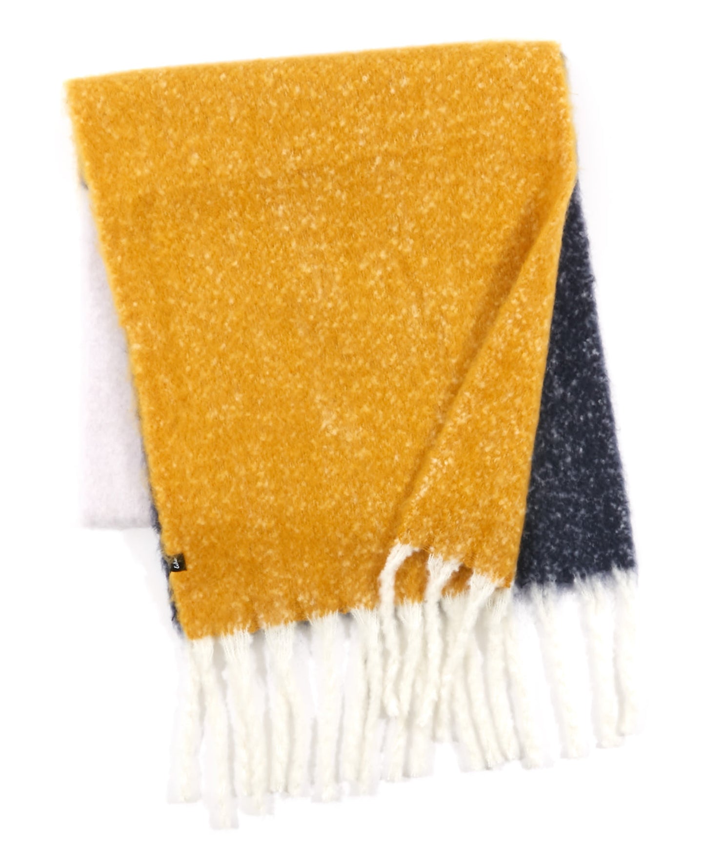 Brushed Blocked Scarf in color Navy